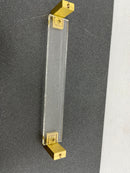 Sietto P-1200-8-SB Affinity 8 Inch Center to Center Handle Cabinet Pull with Clear Glass - Satin Brass