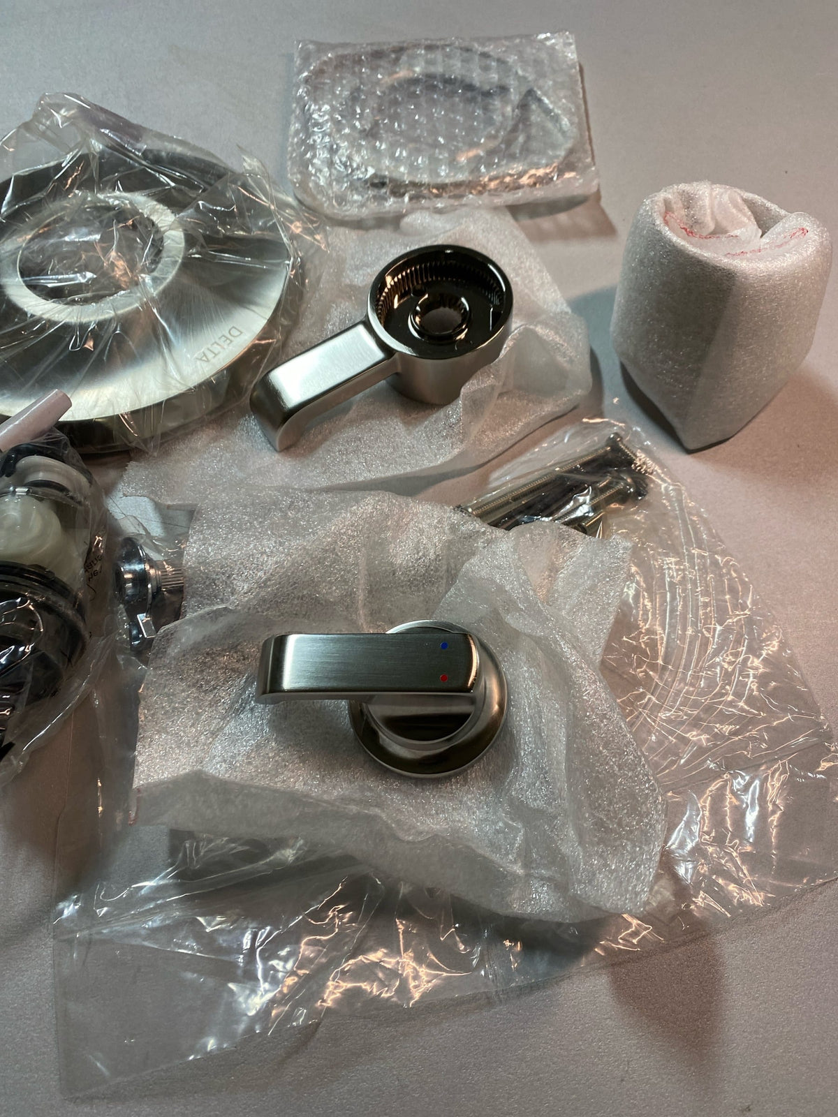 Delta T17089-SS-PR Tetra 1-Handle Wall-Mount Valve Trim Kit in Lumicoat Stainless (Valve Not Included)
