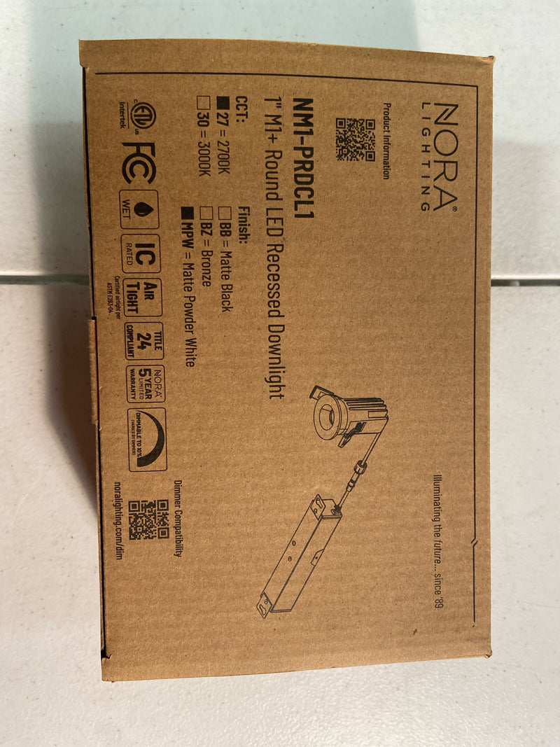 Nora Lighting Nm1-Prdcl127 M1 Led Canless Recessed Fixture - White