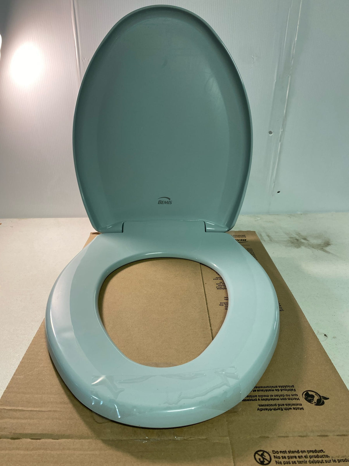 Bemis 1200SLOWT 344 Classic Colors Elongated Closed-Front Toilet Seat - Heron Blue