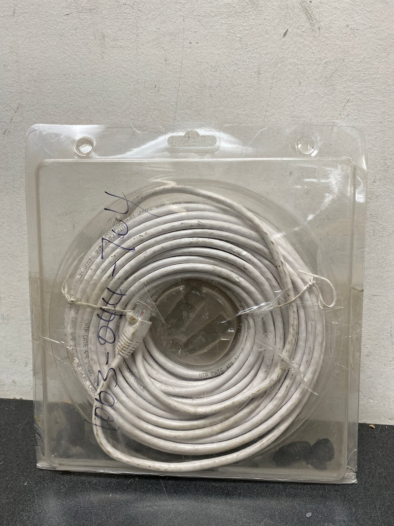 Commercial Electric 100 ft. CAT6 Patch Cord Ethernet Cable in White 1003 044 704