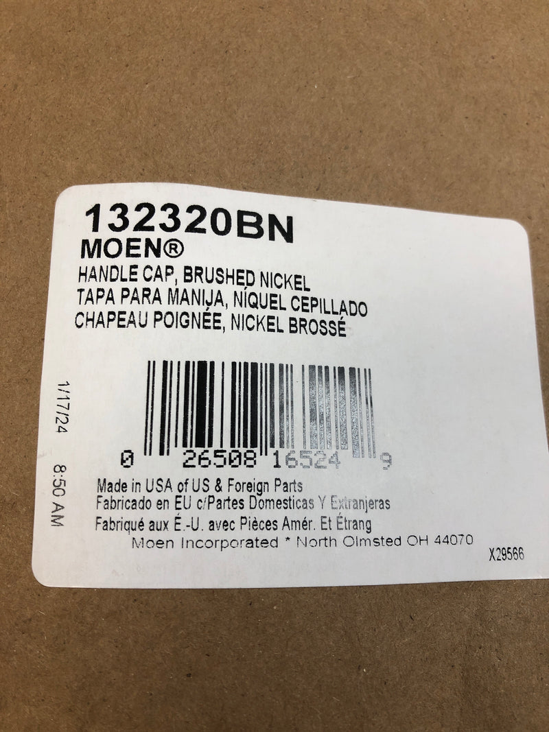 Moen 132320BN Replacement Handle Cap Kit - Brushed Nickel
