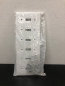 Leviton 80736-W White 6-Gang Toggle Wall Plate (1-Pack)