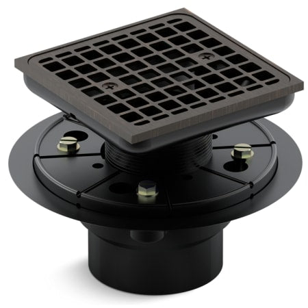 Kohler K-9136-2BZ Clearflo Square Design Tile-In Shower Drain - Oil Rubbed Bronze (2BZ)