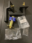 Emtek 5210HECUS19RH Hercules Right Handed Privacy Door Lever Set with Square Rose from the Brass Modern Collection - Flat Black