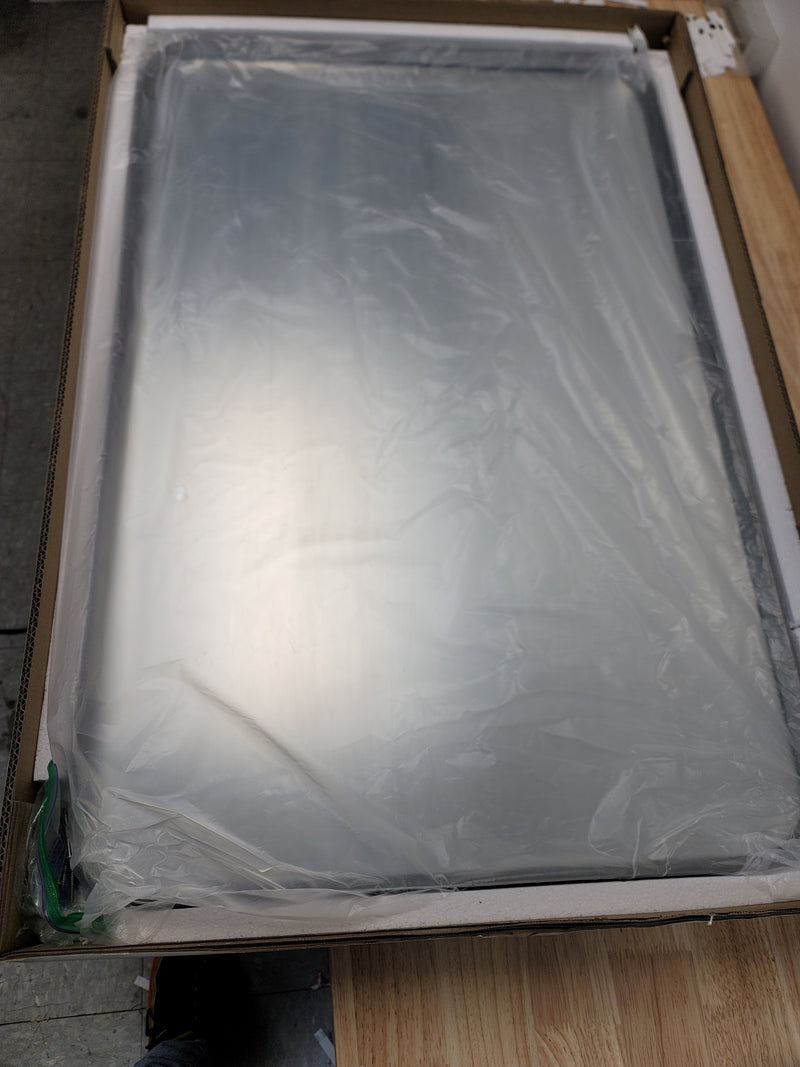 Kohler K-26052-BNL Essential 34-1/16" x 22-1/16" Rectangular Flat Framed Accent Mirror - Brushed Nickel