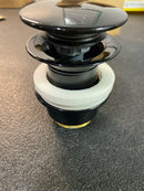 WS Bath Collections WSBC 53991.18 WSBC Fittings 1-3/8" Pop-Up Drain Assembly with Overflow - Glossy Black