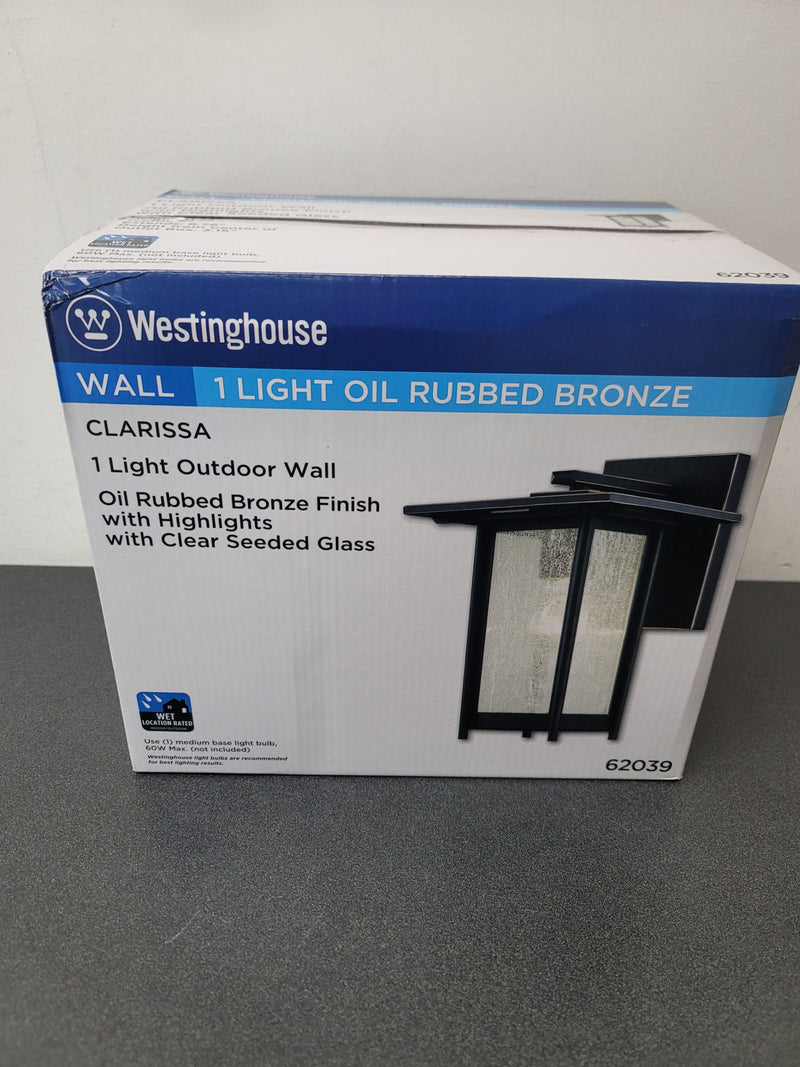 Westinghouse 6203900 Clarissa Oil-Rubbed Bronze with Highlights Outdoor Wall Lantern Sconce