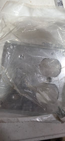 Steel city 471-25R 2-Gang 4 in. Metallic Square Toggle Switch/Duplex Box Cover (471-25R)