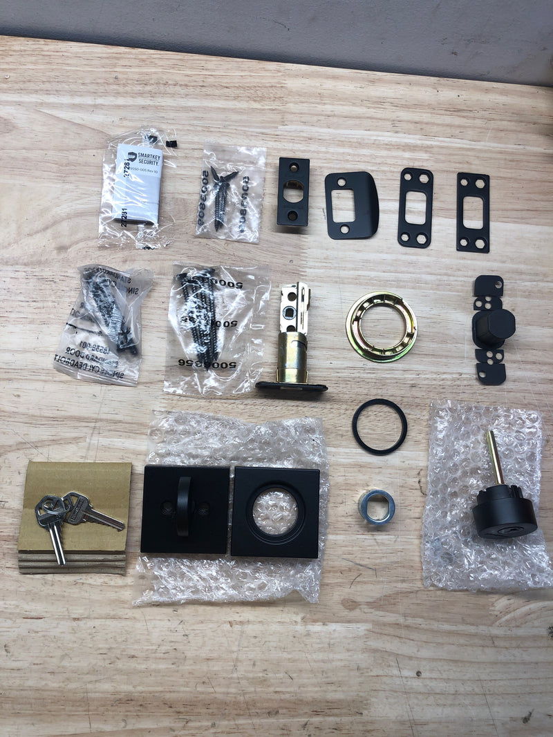 Kwikset 158 SQT 514 SMT 6AL 158 Series Matte Black Single Cylinder Square Deadbolt Featuring SmartKey