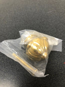 Alno A6929-38-PB/NL Ornate 1-1/2 Inch Mushroom Cabinet Knob - Unlacquered Brass