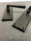 Emtek 7552MB 8-7/8" Height Rectangular Sideplate Sandcast Bronze Dummy Set - Medium Bronze