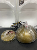 Elegant Lighting LD6036BR Eclipse Single Light 10" Wide Pendant with Frosted Glass - Brass / Frosted White