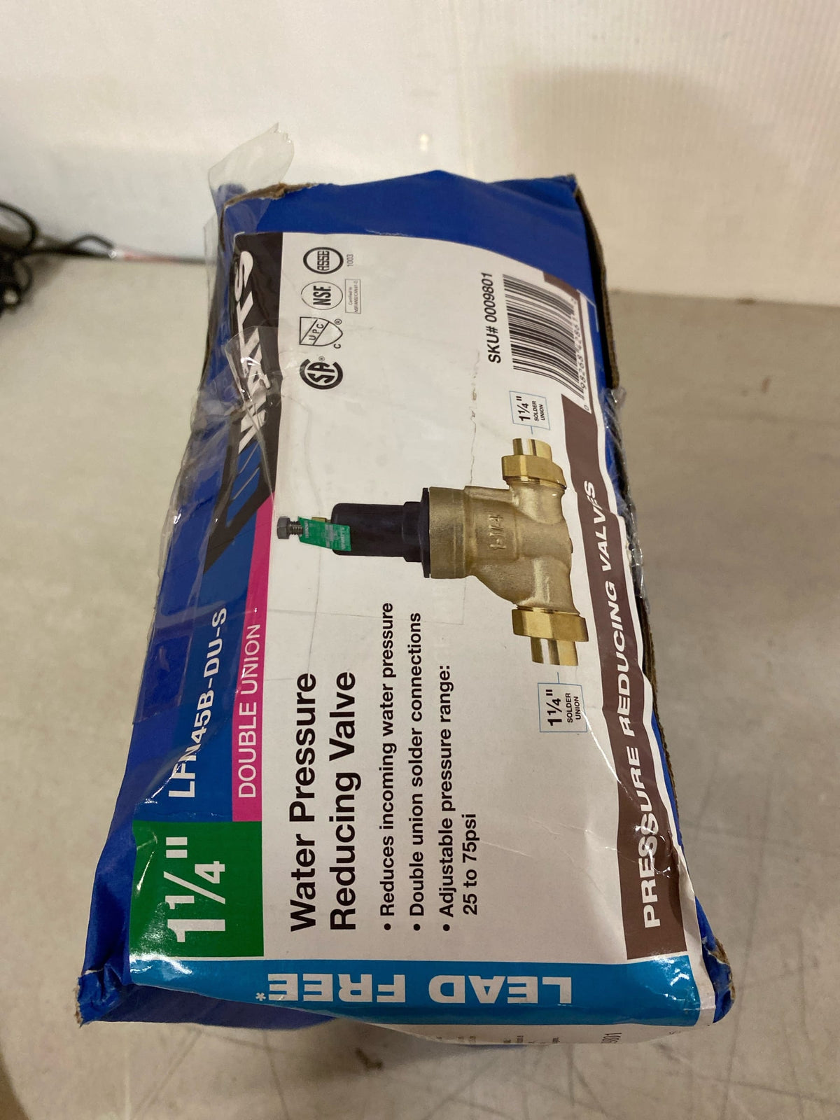 Watts 0009801 1 1/4" Lead Free Copper Silicon Water Pressure Reducing Valve - N/A