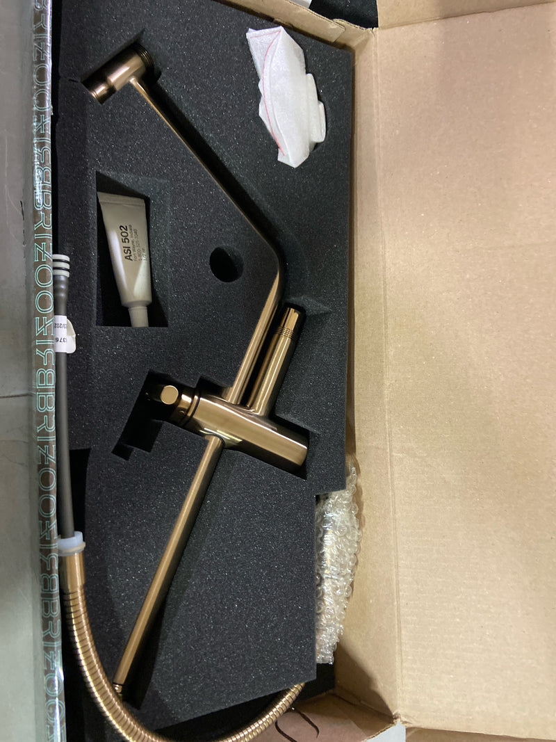 Brizo Brizo Universal Showering: 10 7/16" Classic Slide Bar Shower Arm And Flange - 81376-GL