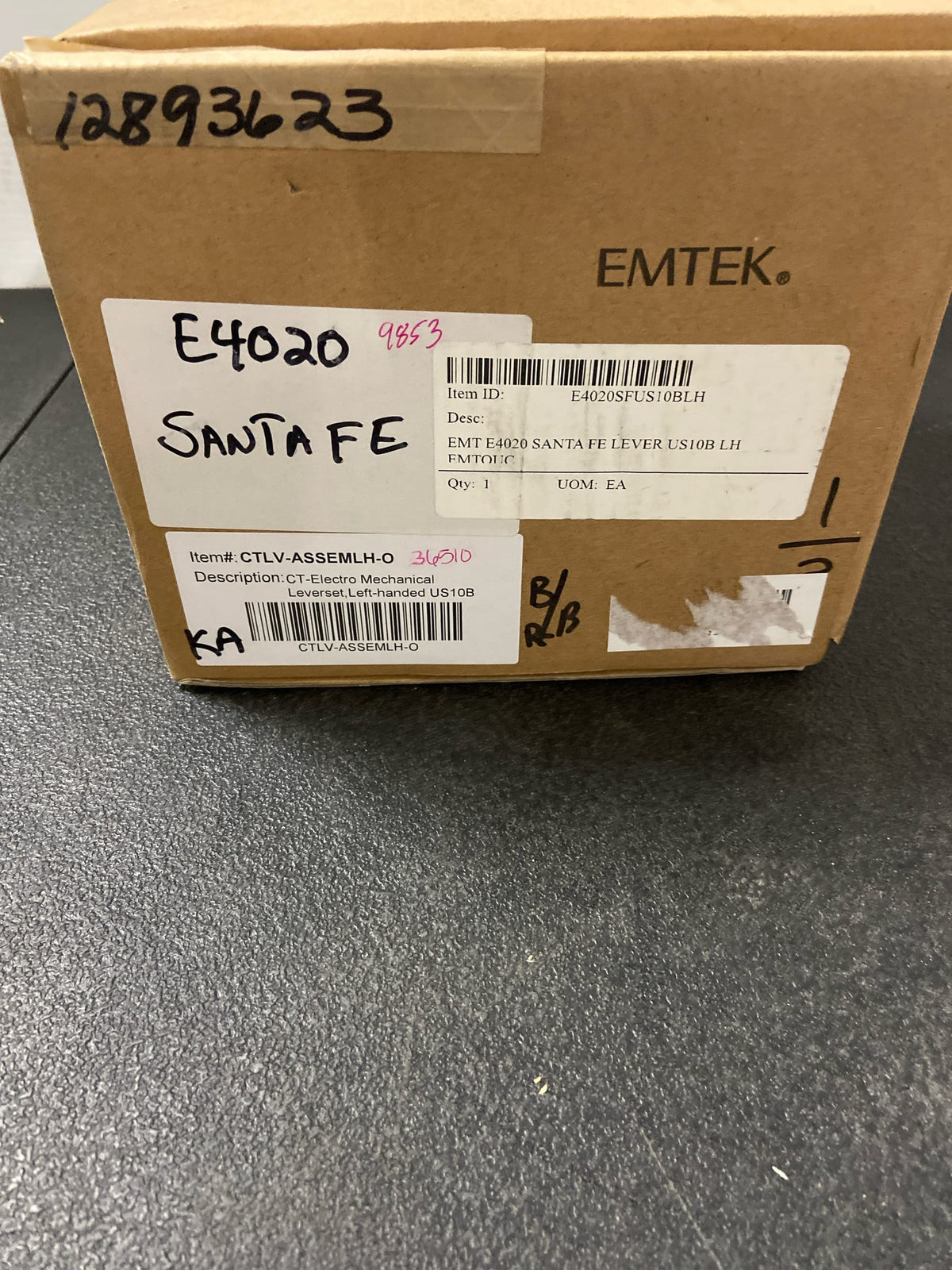 Emtek E4020US10B.SFUS26.LH EMTouch Electronic Keypad Leverset with Interior Lever