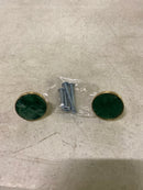 Amerock 2PK36971EMG Accents 1-1/4 Inch Round Cabinet Knob - Pack of 2 - Gold / Emerald Green