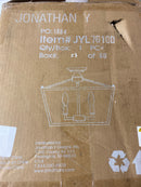 JONATHAN Y JYL7610D Plains Mini Lantern 12" 4-Light Iron Modern Farmhouse LED Flush Mount, Office, Living Room, Family Room, Dining Room, Bedroom, Hallway, Foyer, Nickel