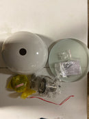 Golden Lighting 3602-L PW-WH Duncan Single Light 14" Wide Pendant - Pewter / White