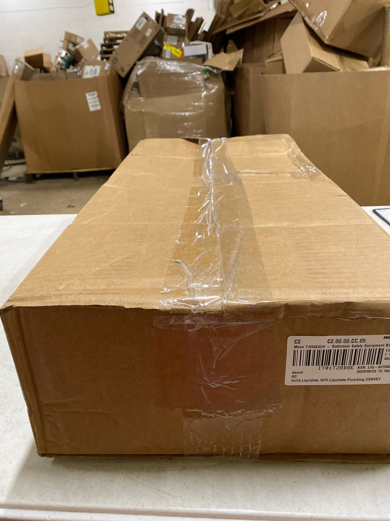 Moen YG5424CH Bathroom Safety 24-Inch Stainless Steel Traditional Bathroom Grab Bar, Chrome