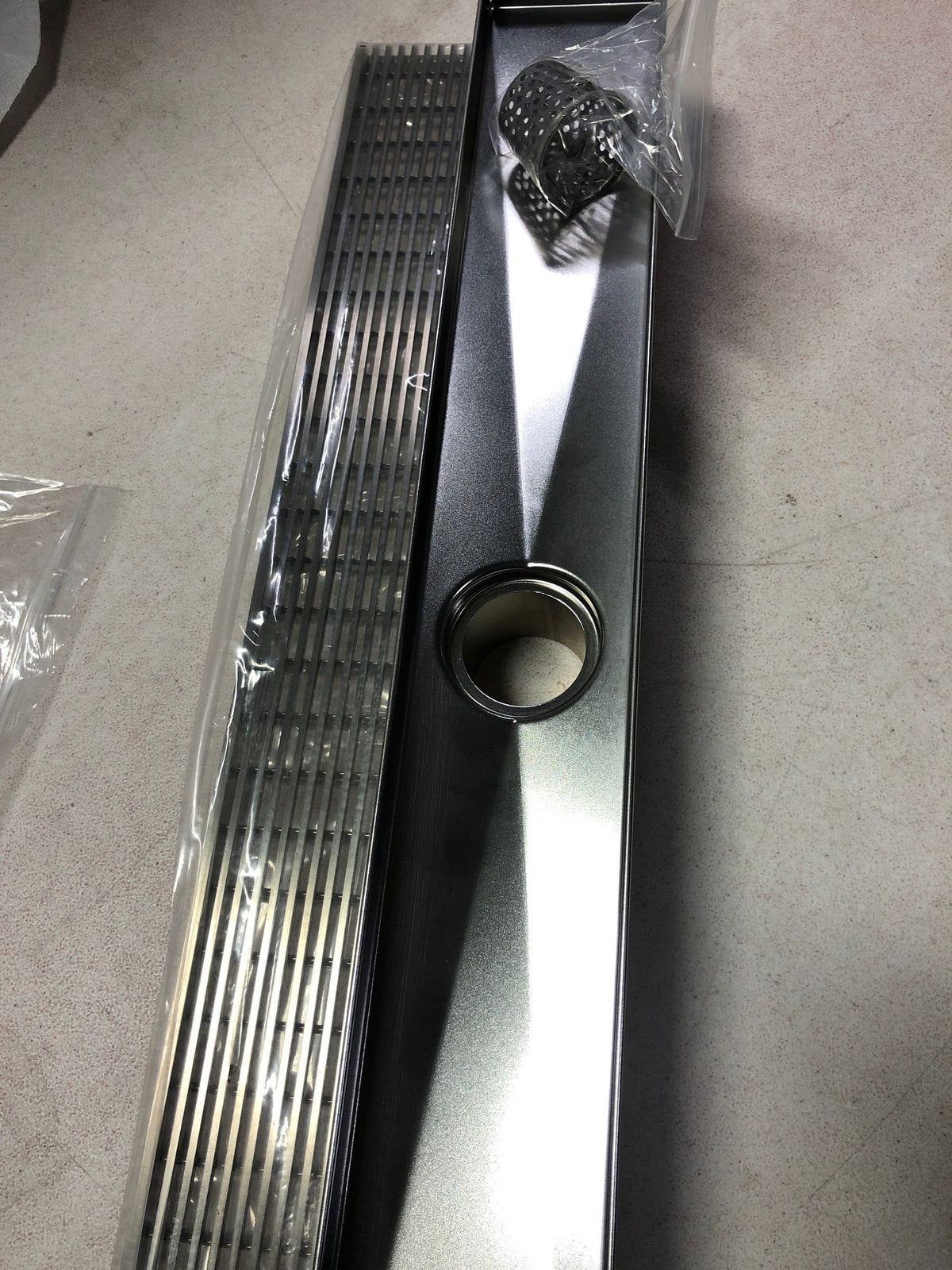 Signature Hardware SH43924078SS 24" Patterned Linear Shower Drain - Stainless Steel