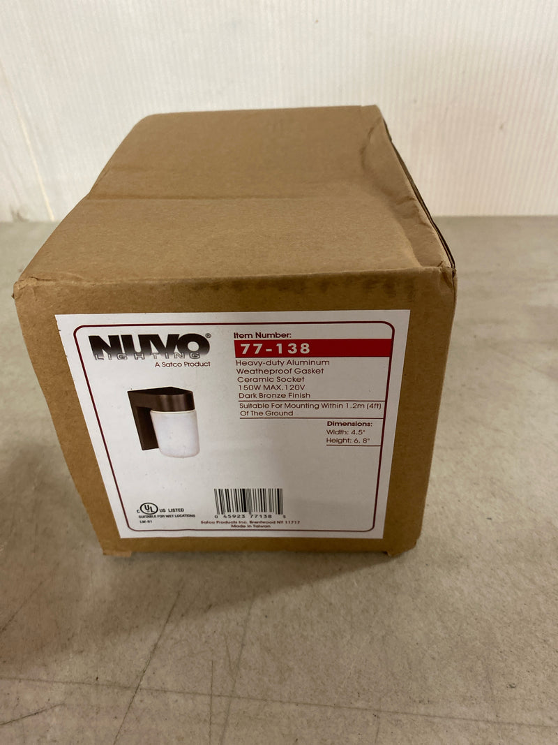 Nuvo Lighting SF77/138 Single Light 6-13/16" Tall Outdoor Wall Sconce with Frosted Glass Shade - Bronzotic