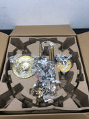 Good lumens by madison avenue 25961 3-Light Liberty Gold Round Pendant with Frosted/Clear Glass