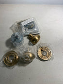 Baldwin 5025033PRIV 5025 Privacy Door Knob Set with 5048 Rose from the Estate Collection - Vintage Brass