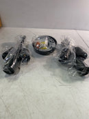 Lwytjo Y-X0122S-6-B 20.47 in. 6-Light Black Modern Semi- Flush Mount Light for Bedroom Study Living Room with No Bulbs Included