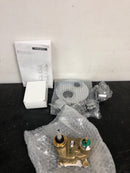 hansgrohe Ecostat Modern Minimalist Easy Control 2-Handle Pressure Balance Shower Valve Trim with Diverter in Brushed Nickel, 04447820