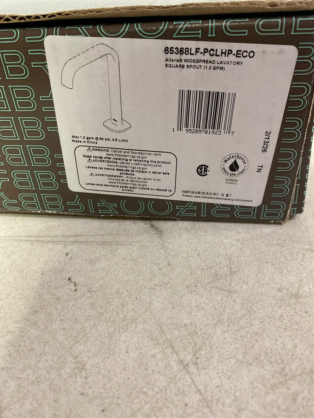 Brizo 65368LF-PCLHP-ECO Allaria 1.2 GPM Widespread Bathroom Faucet with Square Spout - Less Handles - Chrome