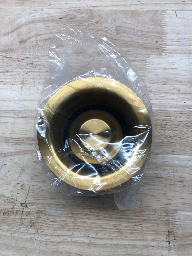 Signature Hardware SH163BG 3-1/2" Brass Kitchen Deep Garbage Disposal Flange and Stopper - Brushed Gold