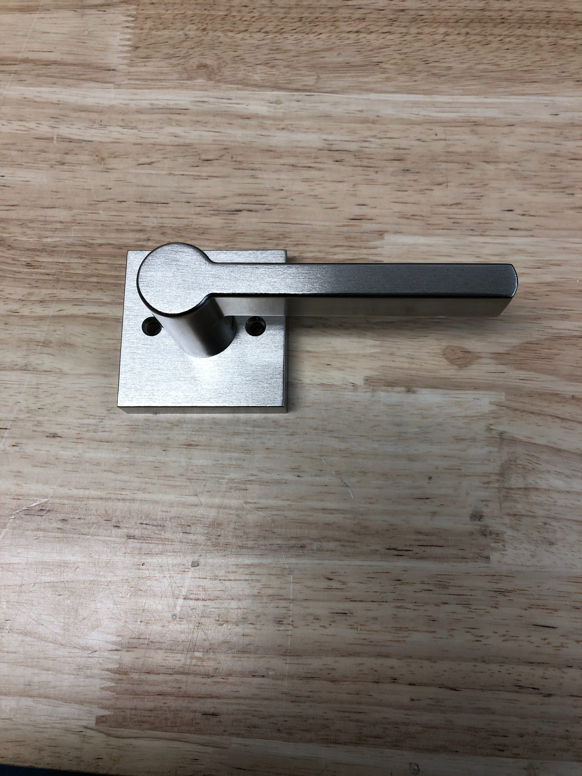 Miseno MLK5022SN Lorton Flat Bar Non-Turning One-Sided Door Lever - Satin Nickel