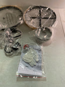 Lwytjo Y-ZJD00090-3-B 11.81 in. 3-Light Black Drum-Shaped Semi Flush Mount Chandelier for Hallway Entryway Dining Room