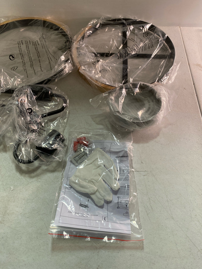 Lwytjo Y-ZJD00090-3-B 11.81 in. 3-Light Black Drum-Shaped Semi Flush Mount Chandelier for Hallway Entryway Dining Room