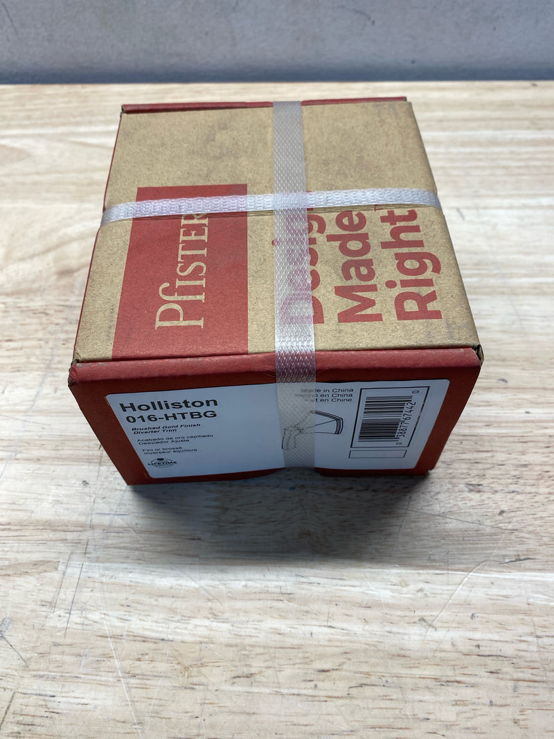 Pfister 016-HTBG Holliston Single Handle Diverter Valve Trim - Less Valve - Brushed Gold