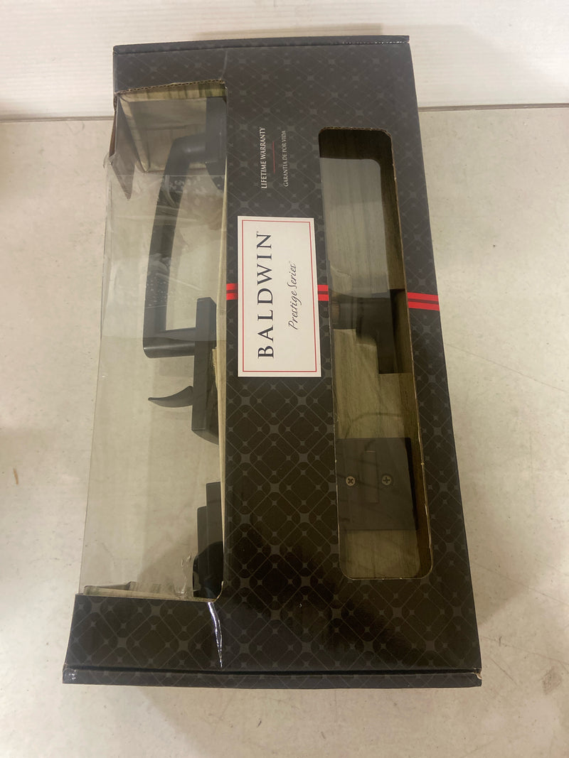 Baldwin 91800-045 Prestige Spyglass Single Cylinder Venetian Bronze Door Handleset with Square Spyglass Door Handle feat SmartKey Security