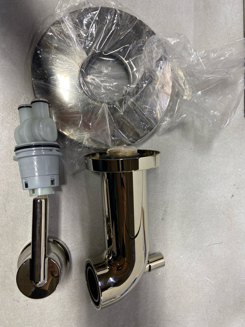 Delta T14459-PN Trinsic H2Okinetic 1-Handle Wall Mount Tub and Shower Faucet Trim Kit in Polished Nickel (Valve Not Included)