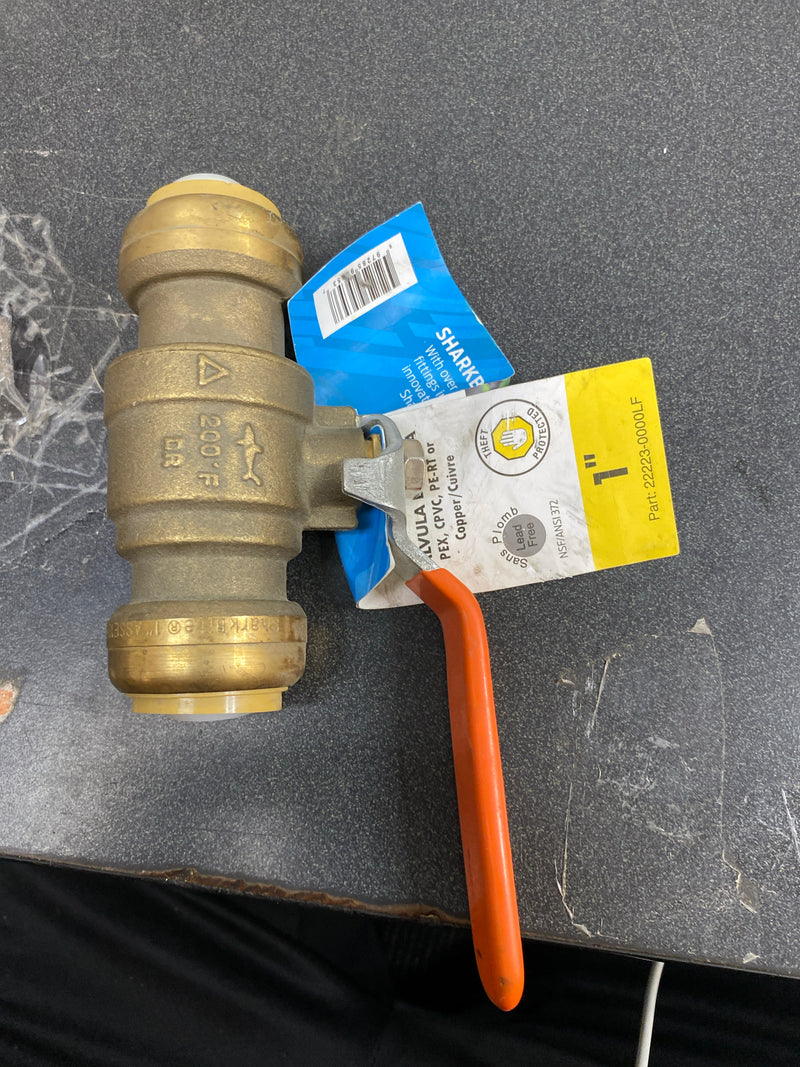 SharkBite 22223-0000LF 1" x 1" Ball Valve - Brass