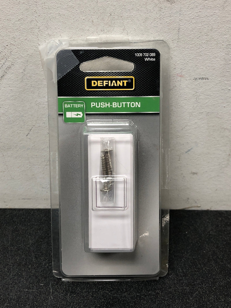Defiant 18000225 Wireless Battery Operated Doorbell Push Button, White