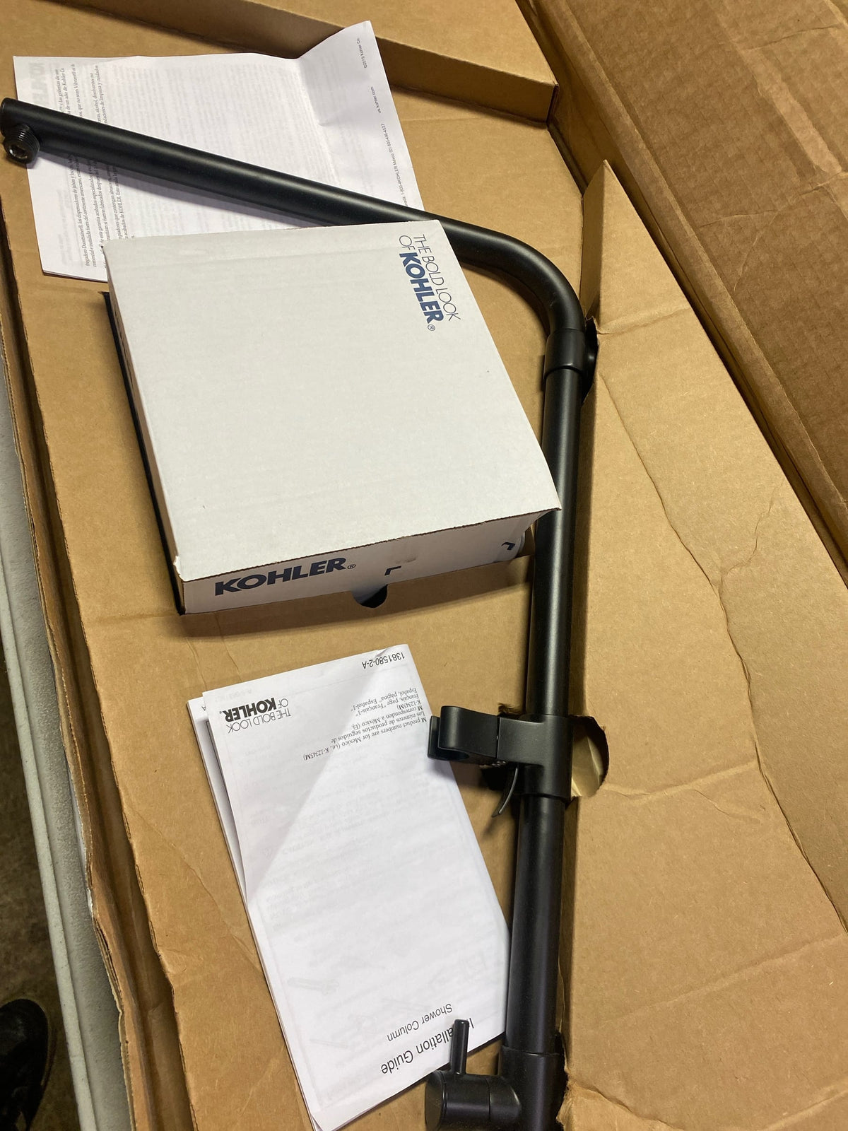 Kohler K-45212-BL HydroRail Retrofit Shower with Shower Arm - Matte Black