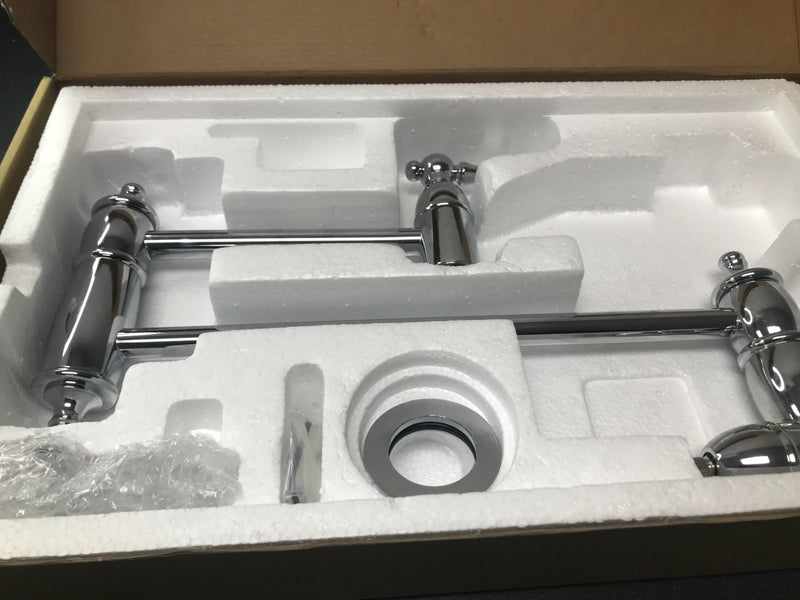 Signature Hardware 329233 Augusta 1.8 GPM Double Handle Wall Mounted Pot Filler - Chrome