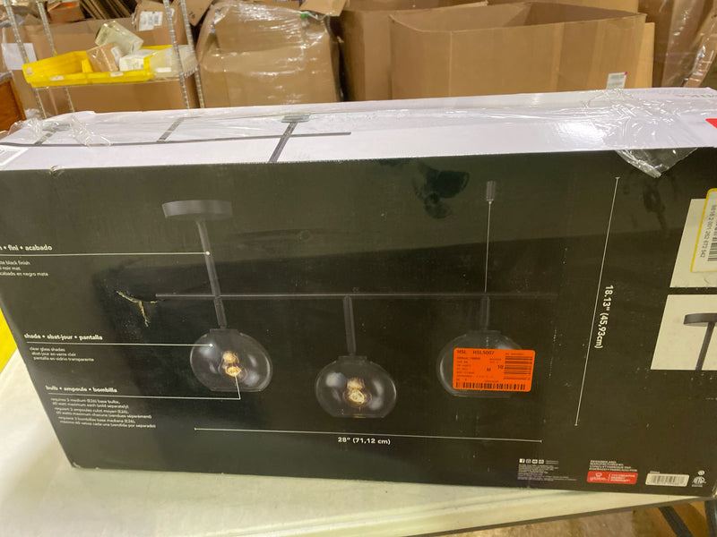 GLOBE Electric Mika 3-Light Track Lighting, Matte Black, Bulb Not Included