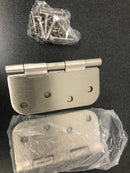 Deltana S44R515 4" x 4" Plain Bearing 5/8" Radius Corners Mortise Hinge - Pair - Satin Nickel