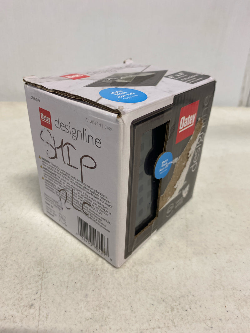 Oatey DS32040 Designline 4 in. x 4 in. Stainless Steel Square Shower Drain with Square Pattern Drain Cover in Matte Black