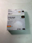 Commercial electric C01005301A 7.5 in. Disk Light LED Flush Mount with Night Light Feature and Extra Black Trim 1000 Lumens Adjustable CCT