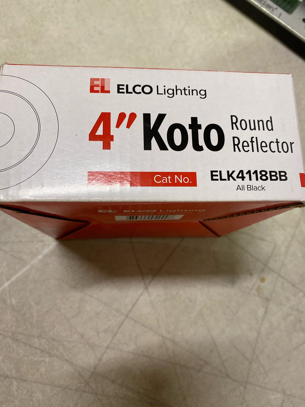 Elco ELK4118BB The Koto System 4" Deep Round Reflector Trim - Black
