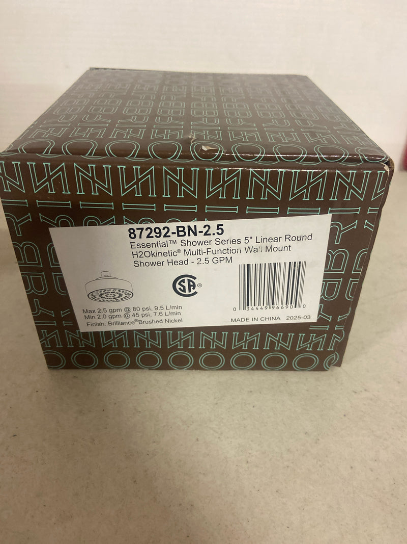 Brizo 87292-BN-2.5 Essential 2.5 GPM Multi Function Shower Head with H2Okinetic and Touch Clean Technologies - Brilliance Brushed Nickel