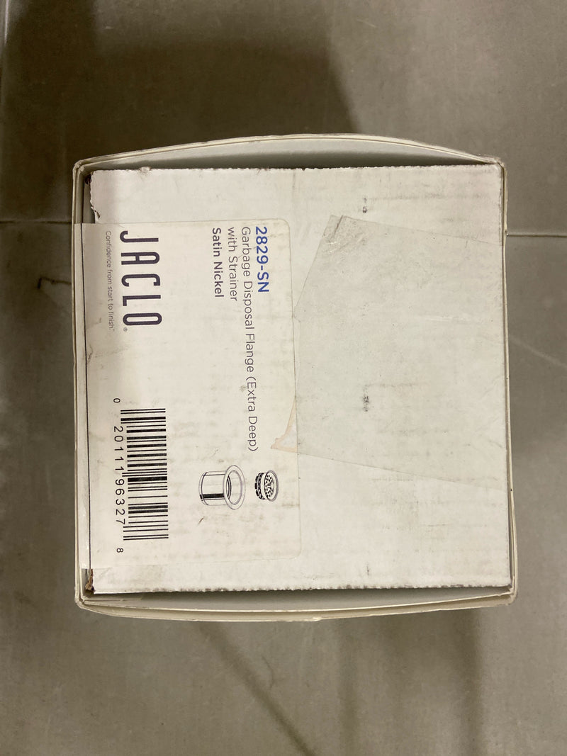 Jaclo 2829-SN X-Deep Disp Flange with Strainer, Satin Nickel