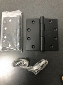 Emtek 92015FB 4.5" x 4.5" Square Corner Plain Bearing Mortise Hinge - Pair - Flat Black